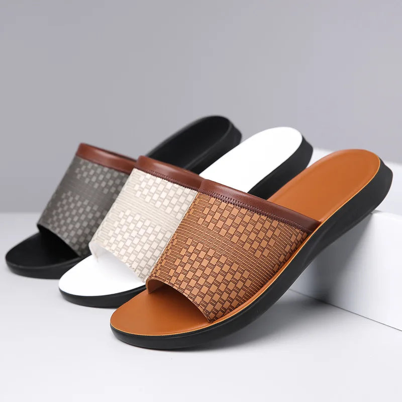 Ravenna Woven Leather Slides