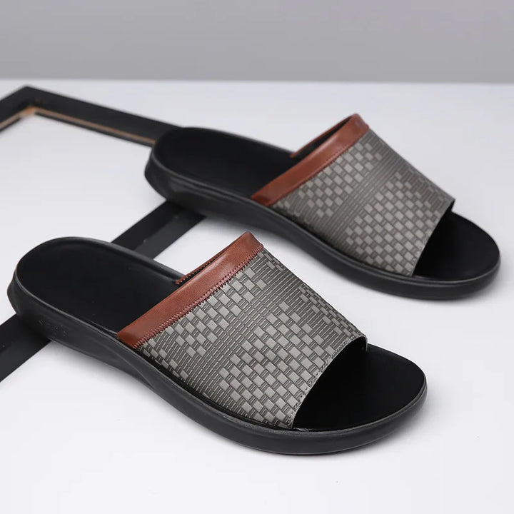 Ravenna Woven Leather Slides