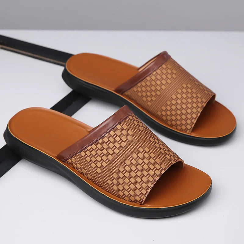 Ravenna Woven Leather Slides