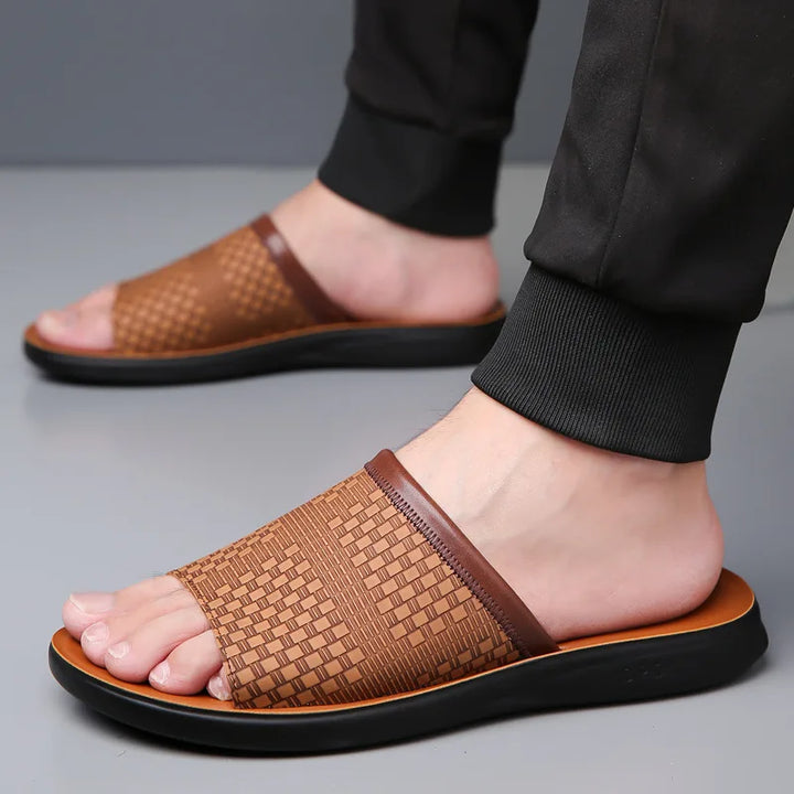 Ravenna Woven Leather Slides