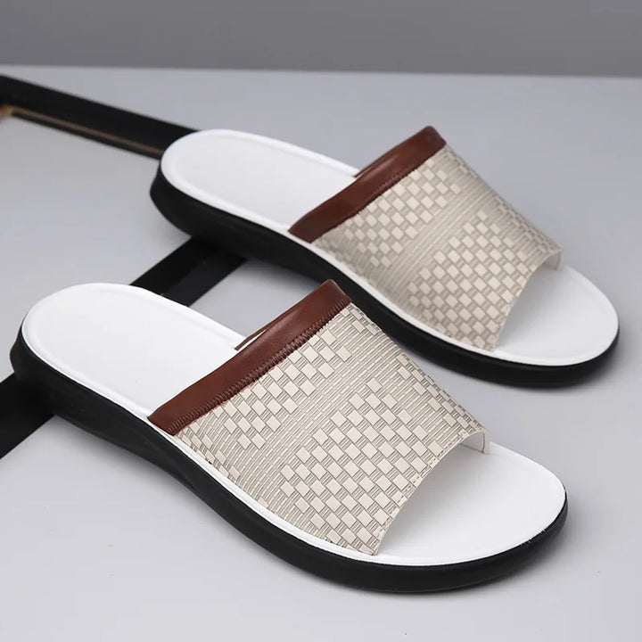 Ravenna Woven Leather Slides