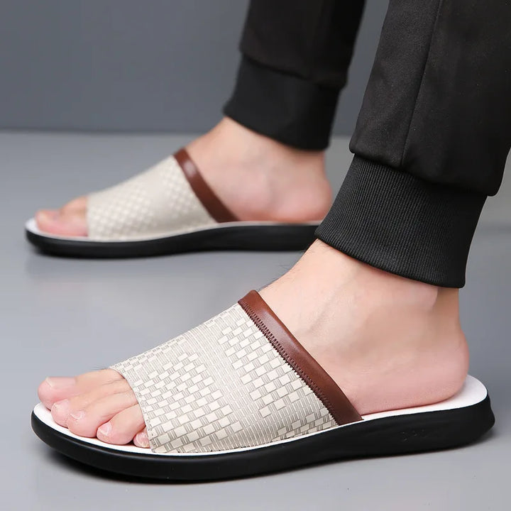 Ravenna Woven Leather Slides