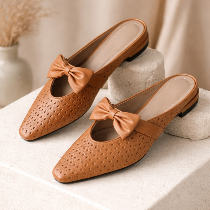 Sienna Woven Bow Mule