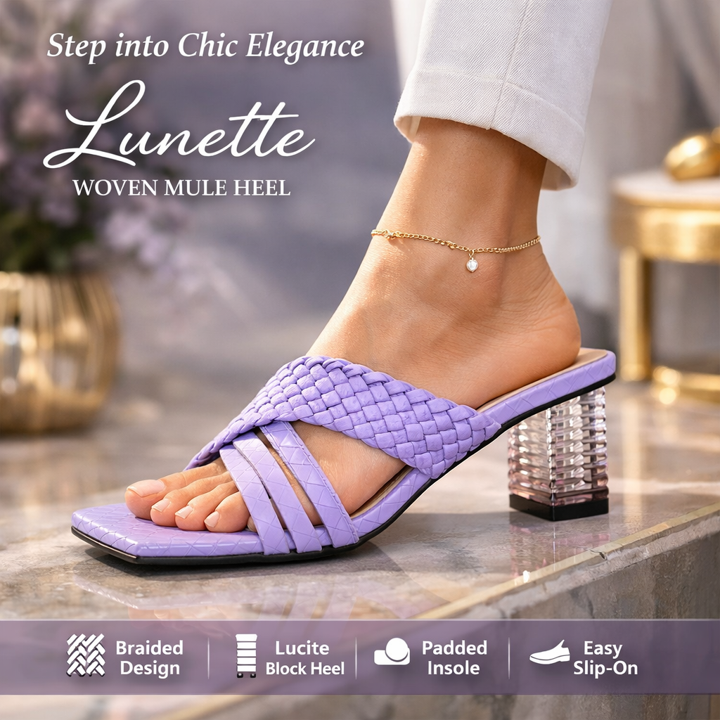 Lunette Woven Mule Heel