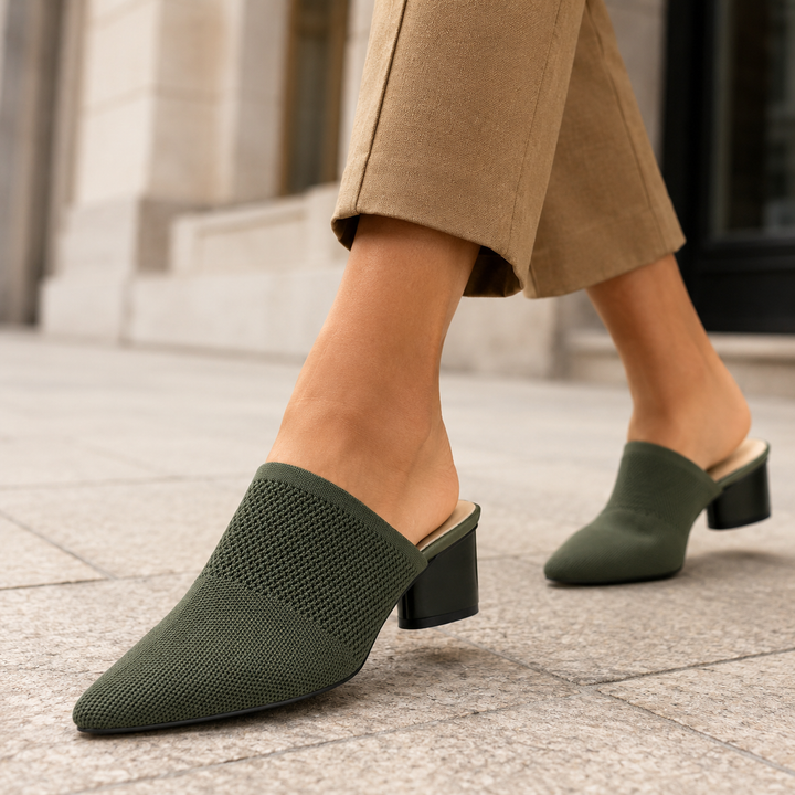 Pointed Knit Mules