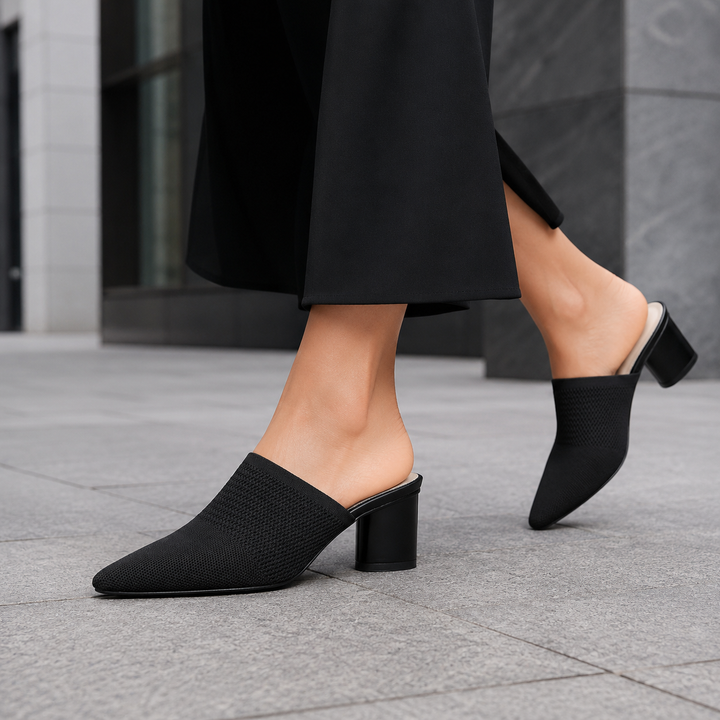 Pointed Knit Mules