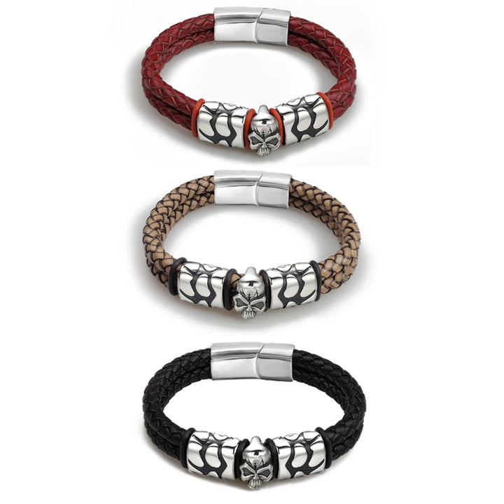 Obsidian Skull Bracelet