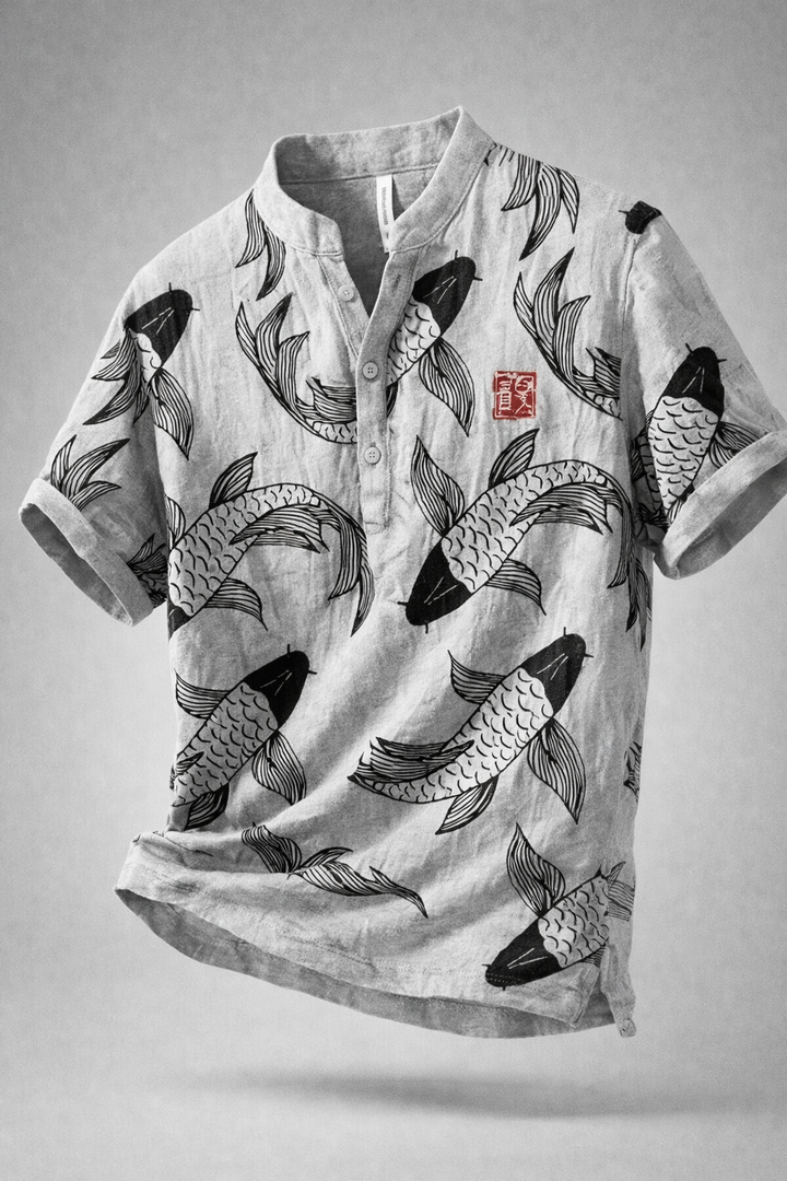 Men's Koi Henley Shirt