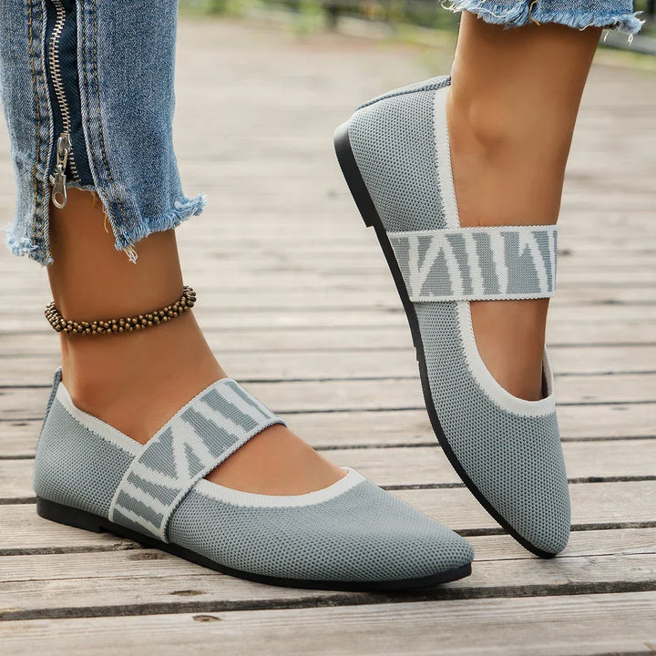 Striped Mary Jane Flat