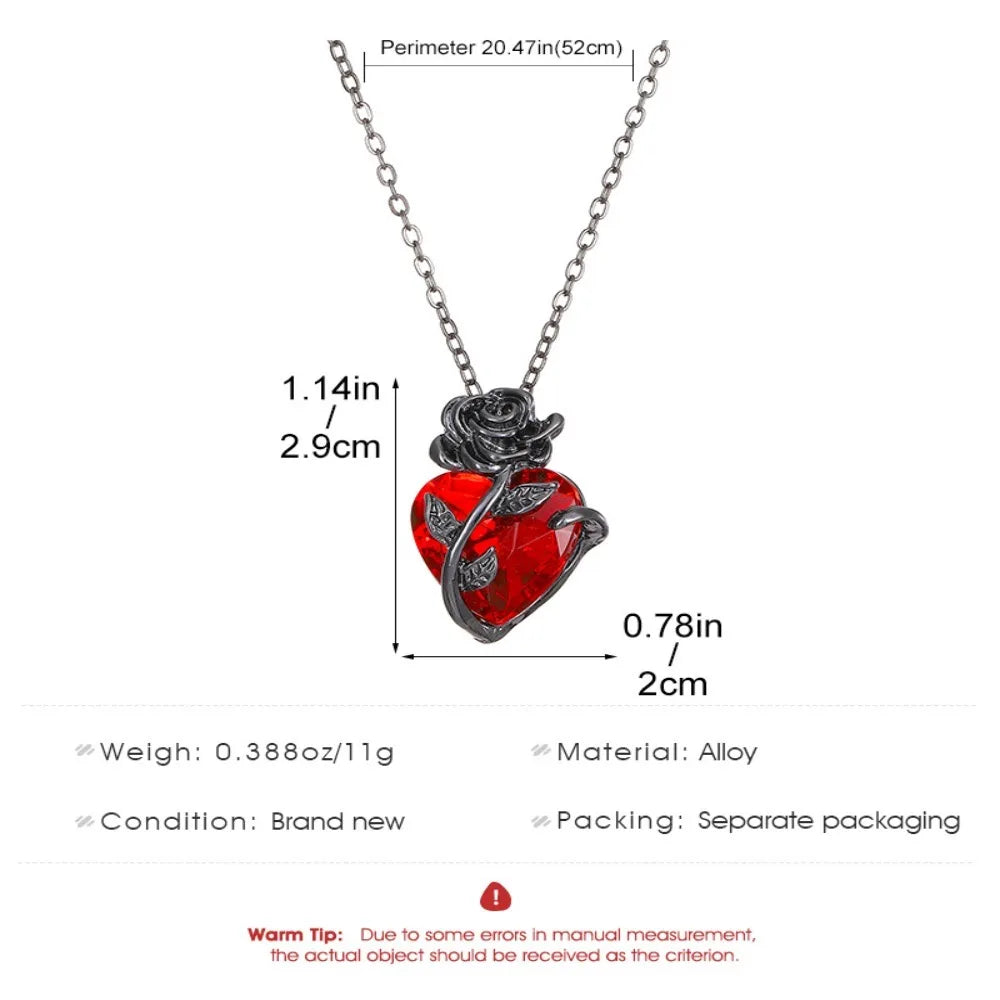 Roselle Crystal Pendant Necklace