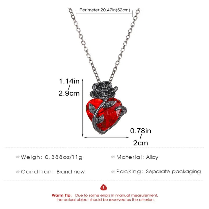 Roselle Crystal Pendant Necklace
