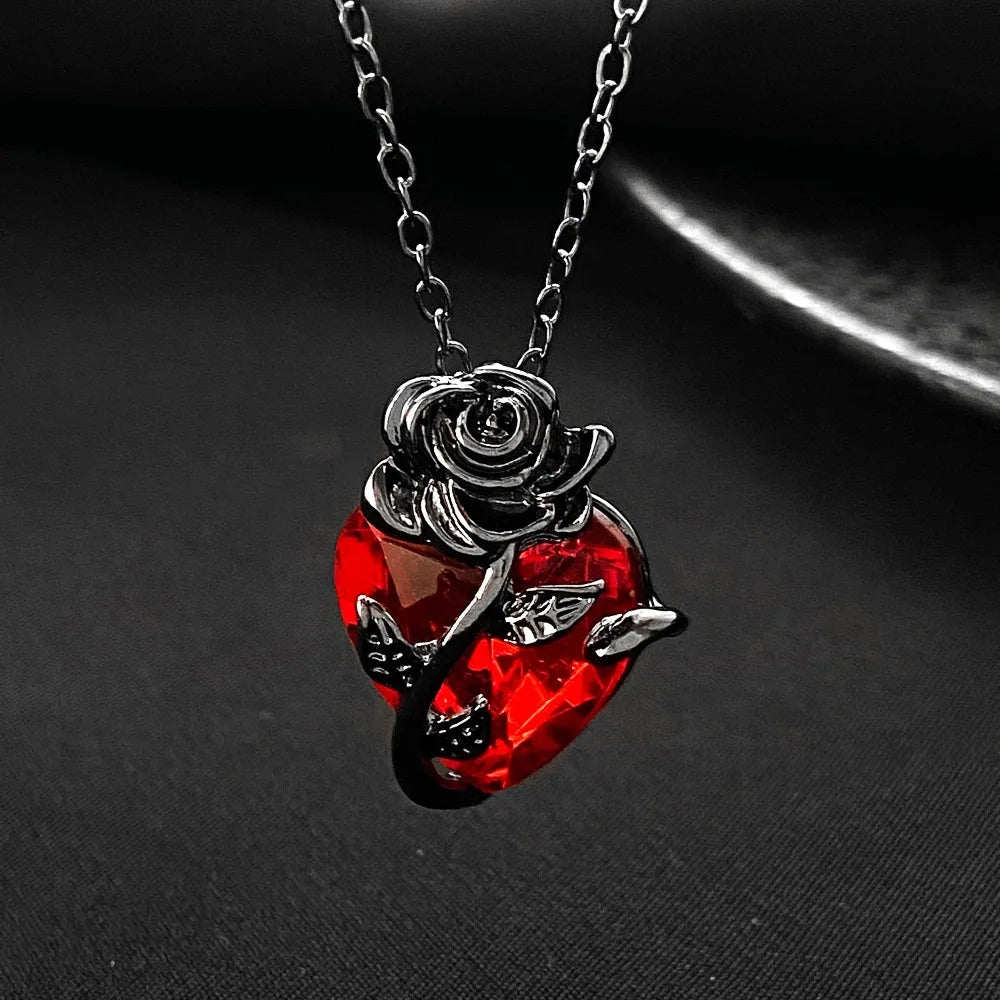Roselle Crystal Pendant Necklace