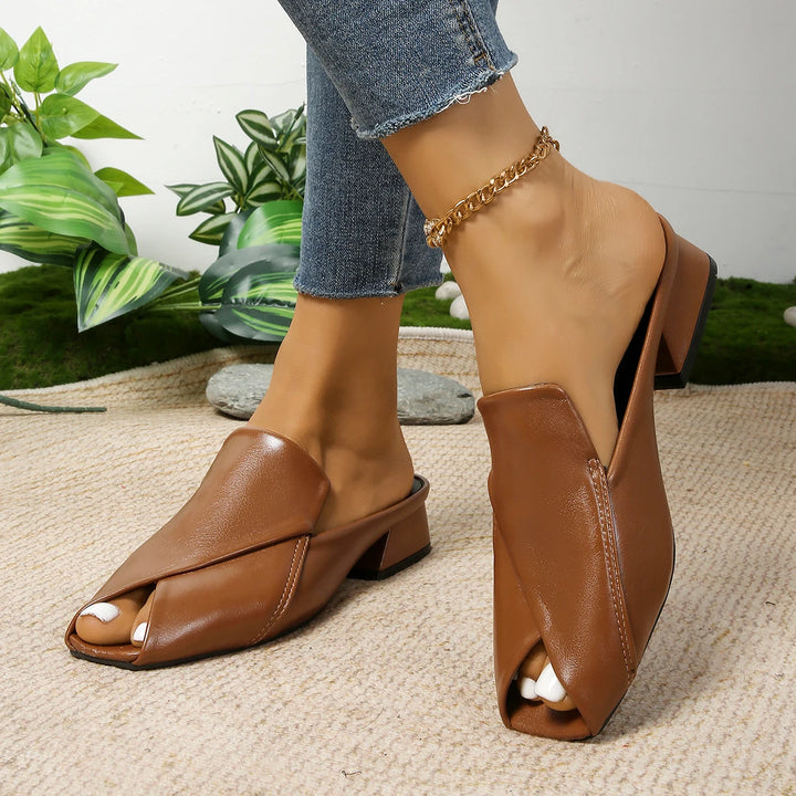 Sutton Peep-Toe Mule