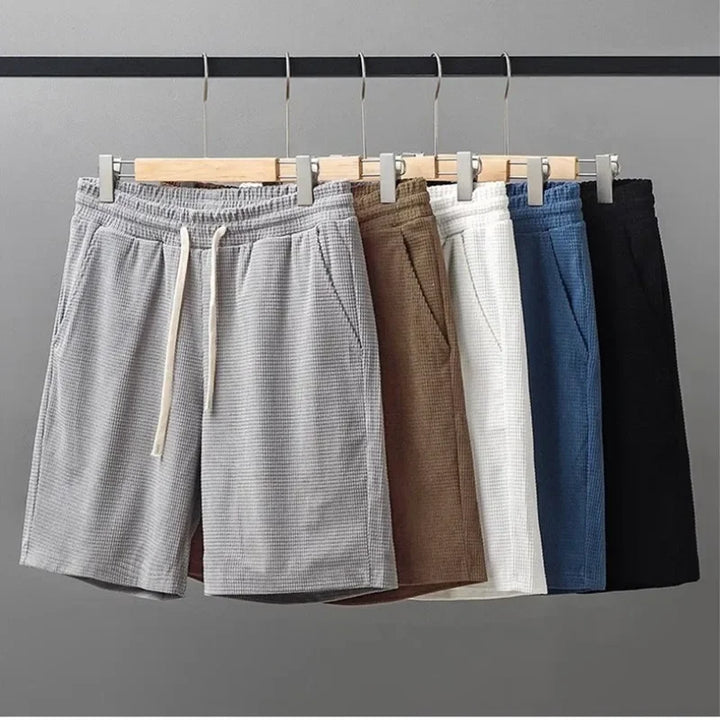 Waffle Knit Drawstring Shorts