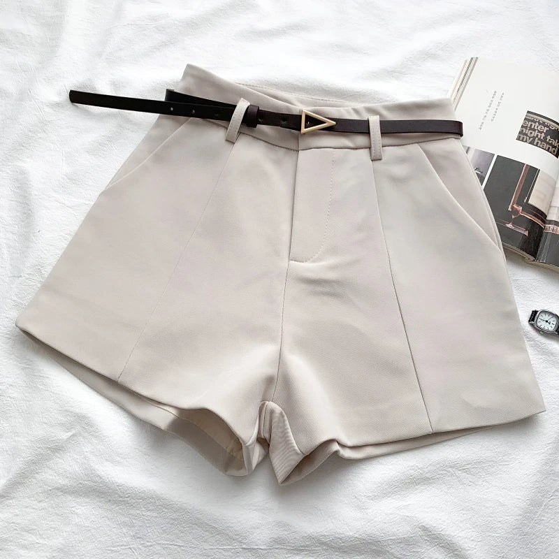 Summer Vintage Belted Shorts