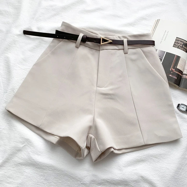 Summer Vintage Belted Shorts