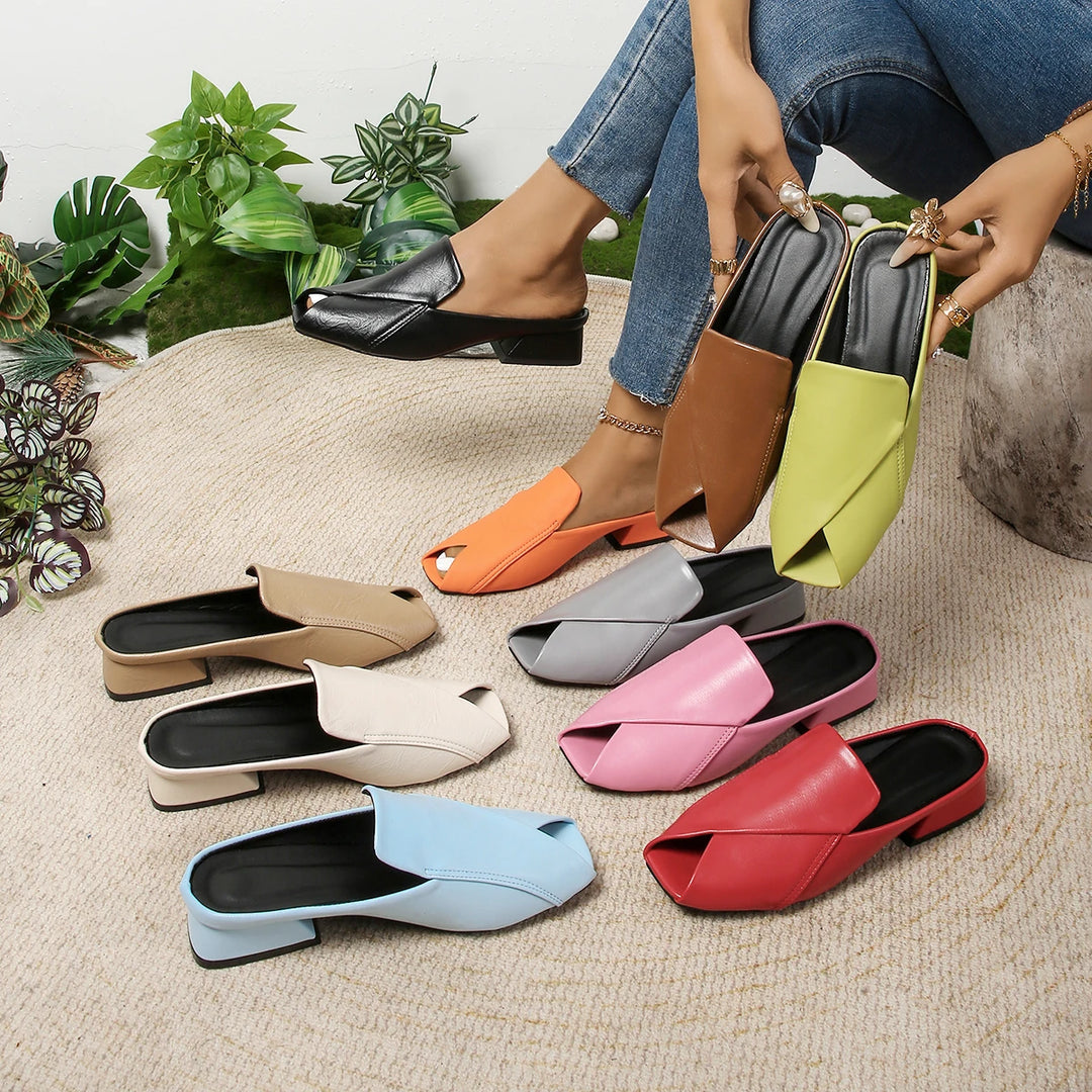 Sutton Peep-Toe Mule
