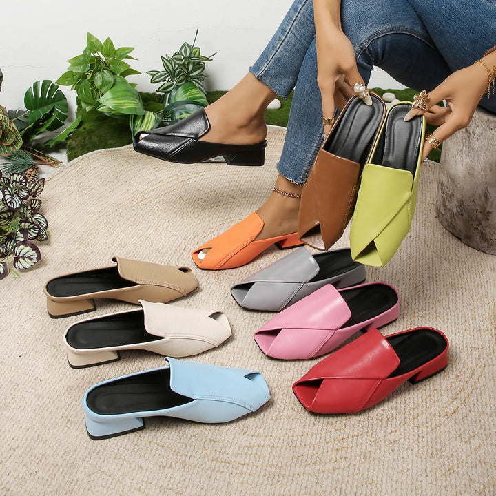 Sutton Peep-Toe Mule