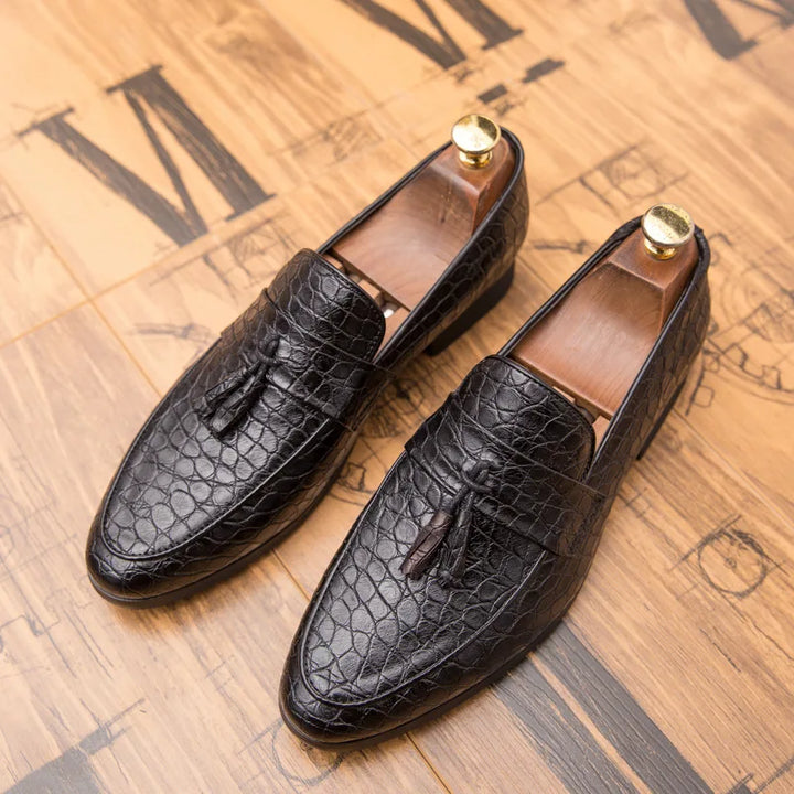 Handwoven Leather Tassel Loafers