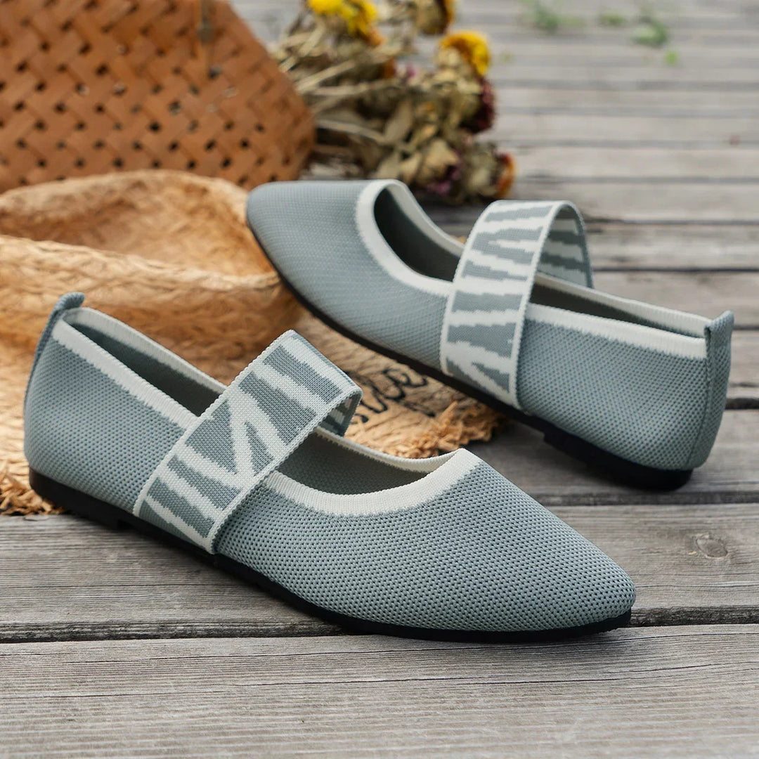 Striped Mary Jane Flat