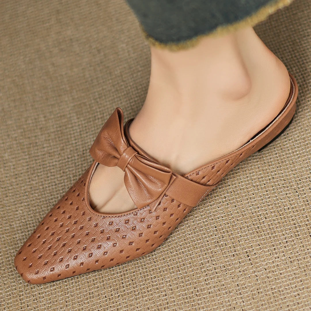 Sienna Woven Bow Mule