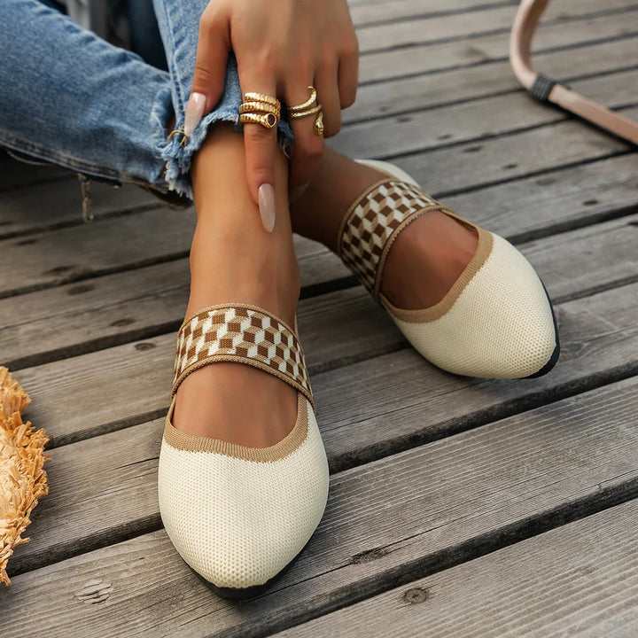 Striped Mary Jane Flat