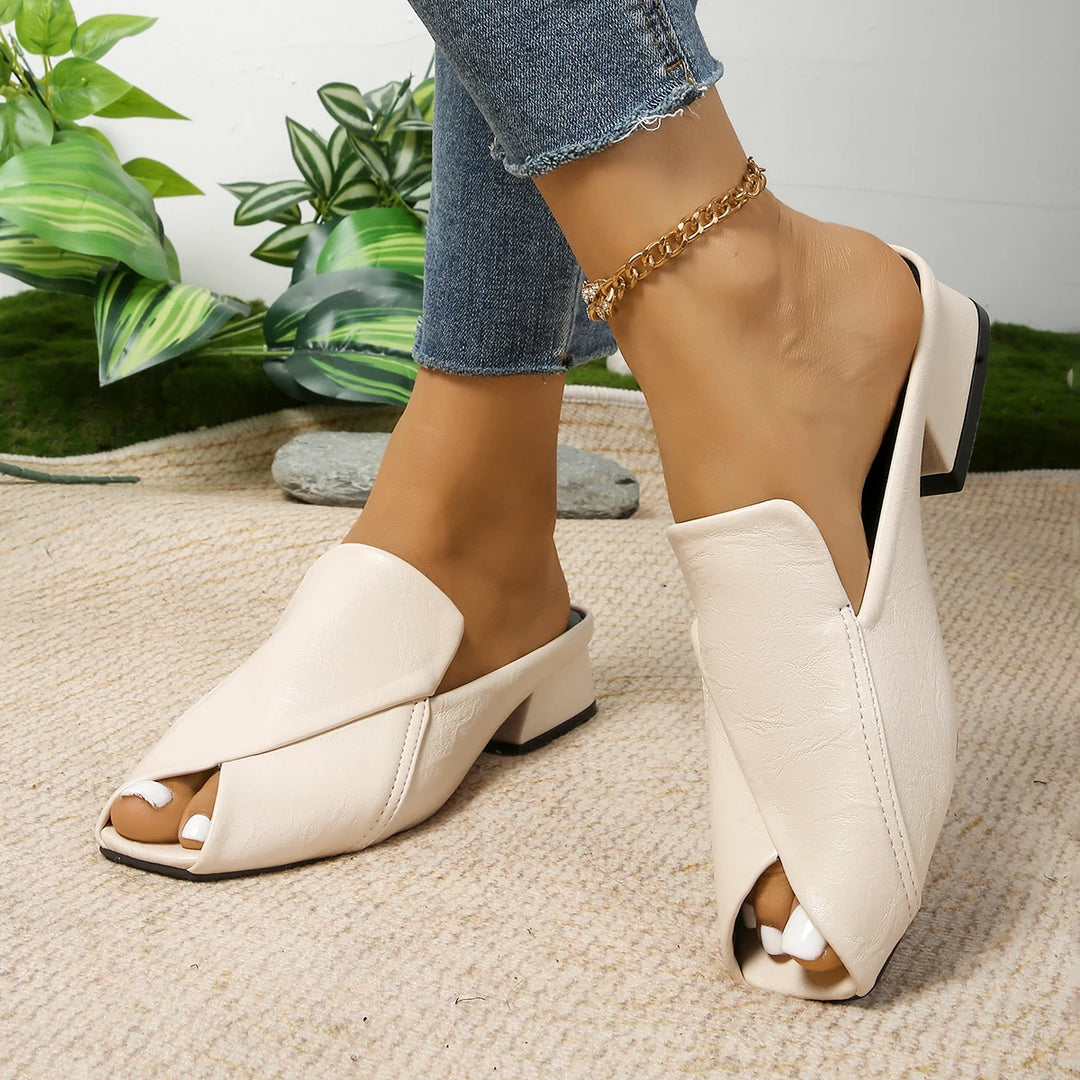 Sutton Peep-Toe Mule