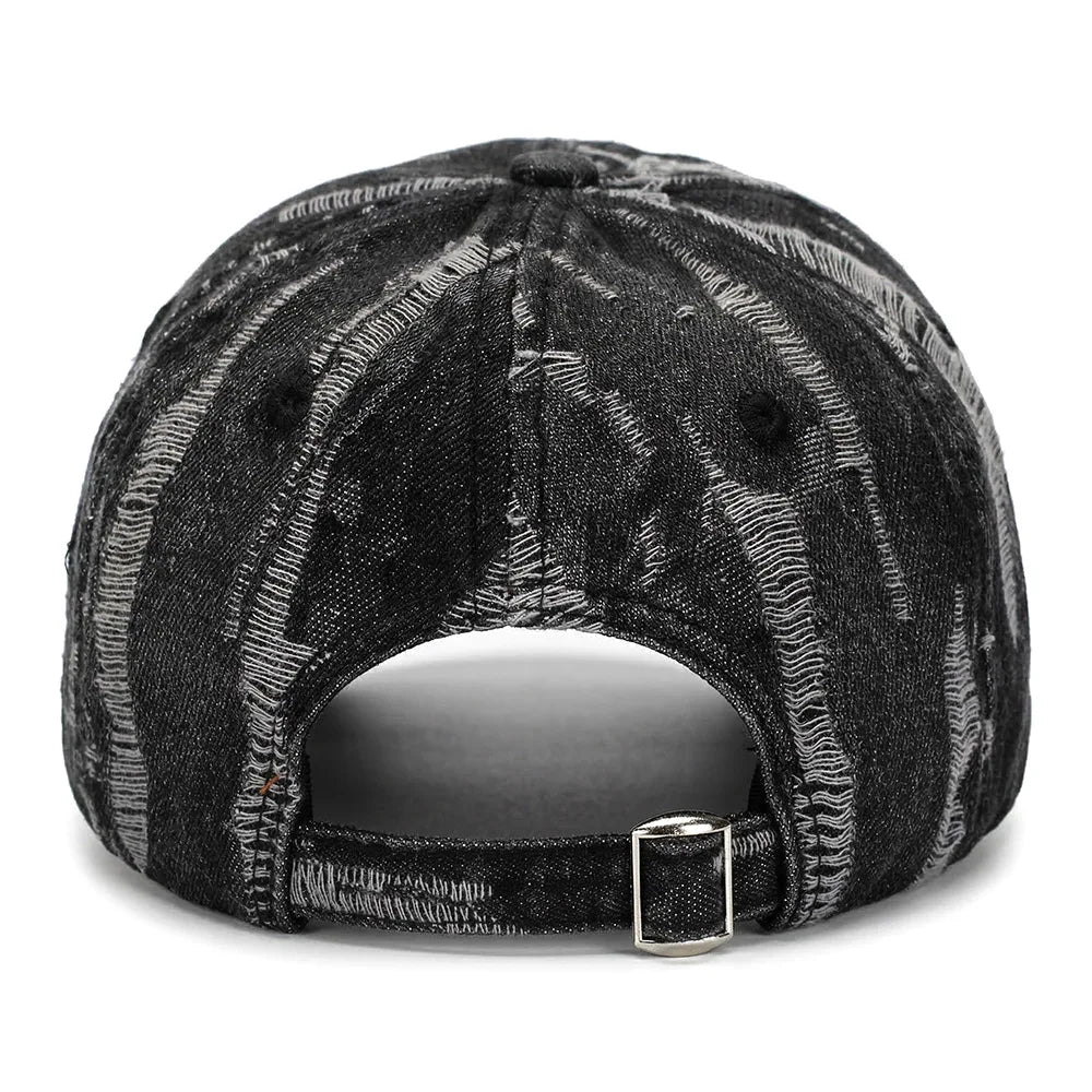 Shredded Denim Cap