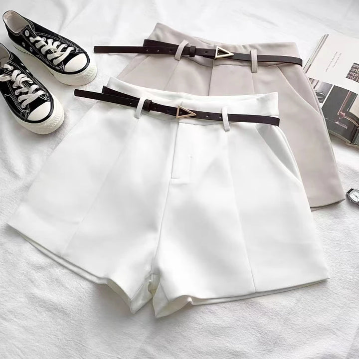 Summer Vintage Belted Shorts
