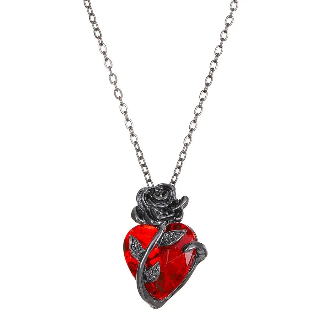 Roselle Crystal Pendant Necklace