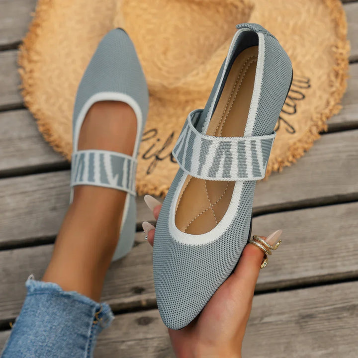 Striped Mary Jane Flat