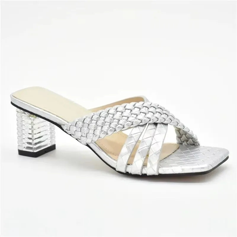 Lunette Woven Mule Heel