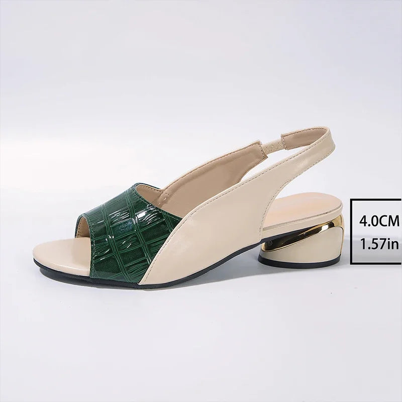 Mosaic Panel Sandals