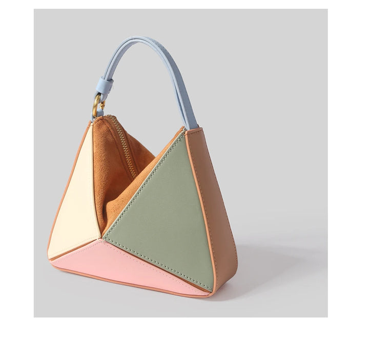 Pyramid Colorblock Handbag