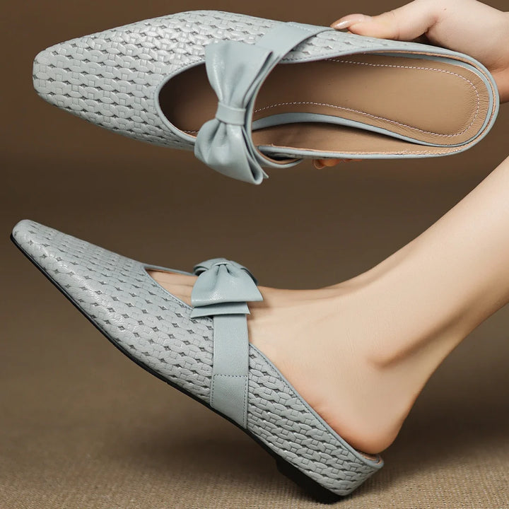 Sienna Woven Bow Mule