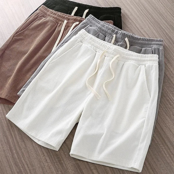 Waffle Knit Drawstring Shorts