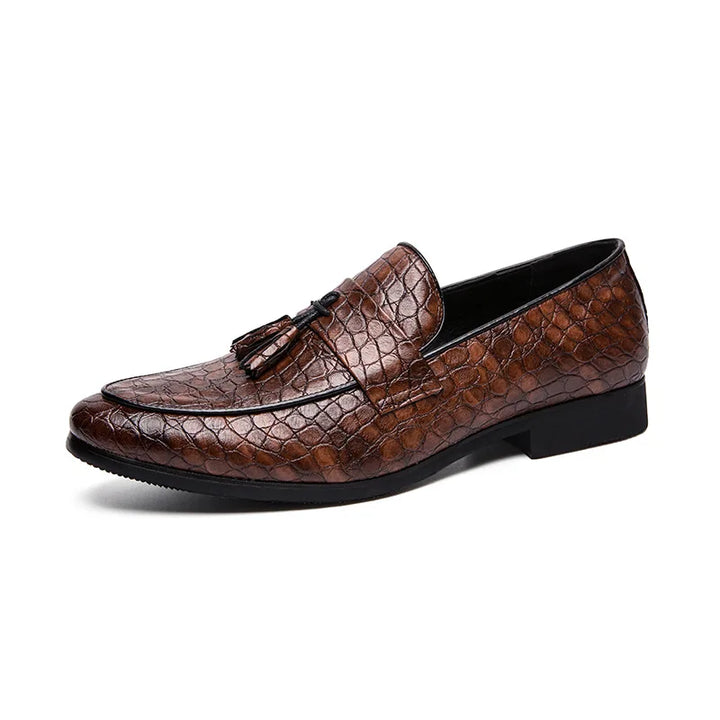 Handwoven Leather Tassel Loafers