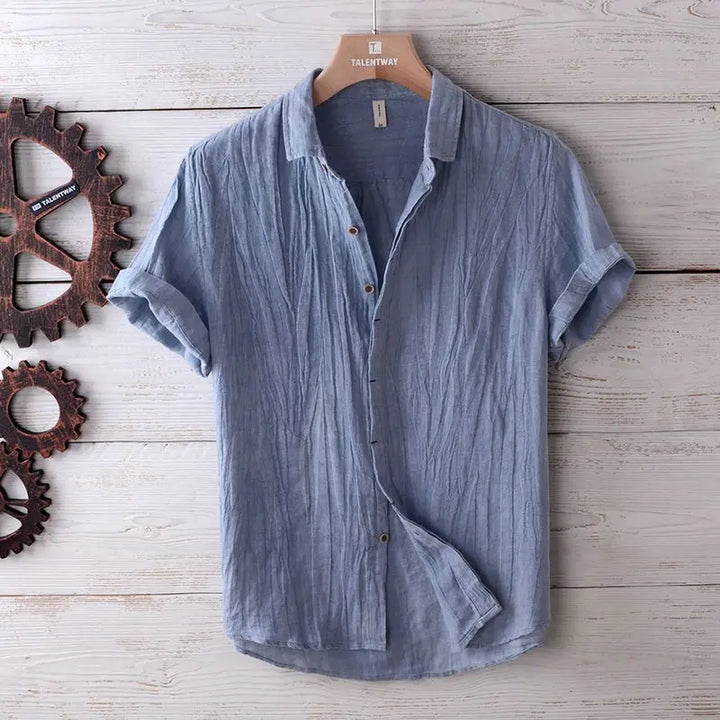 Coastal Crinkle Button-Up