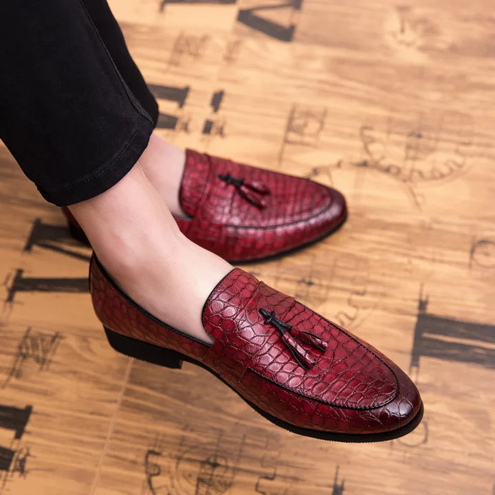 Handwoven Leather Tassel Loafers