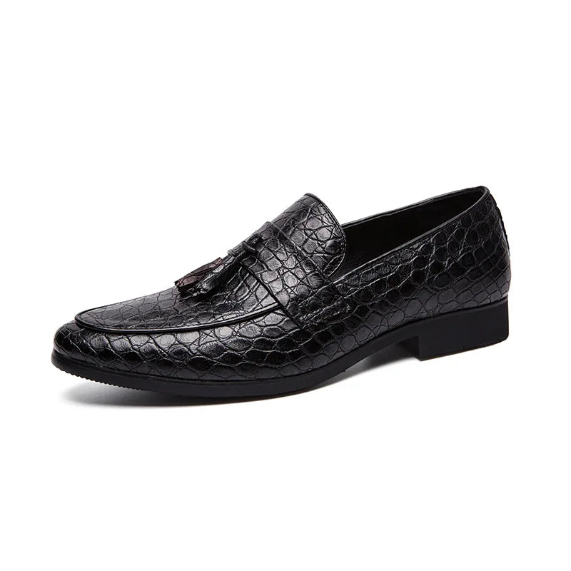 Handwoven Leather Tassel Loafers