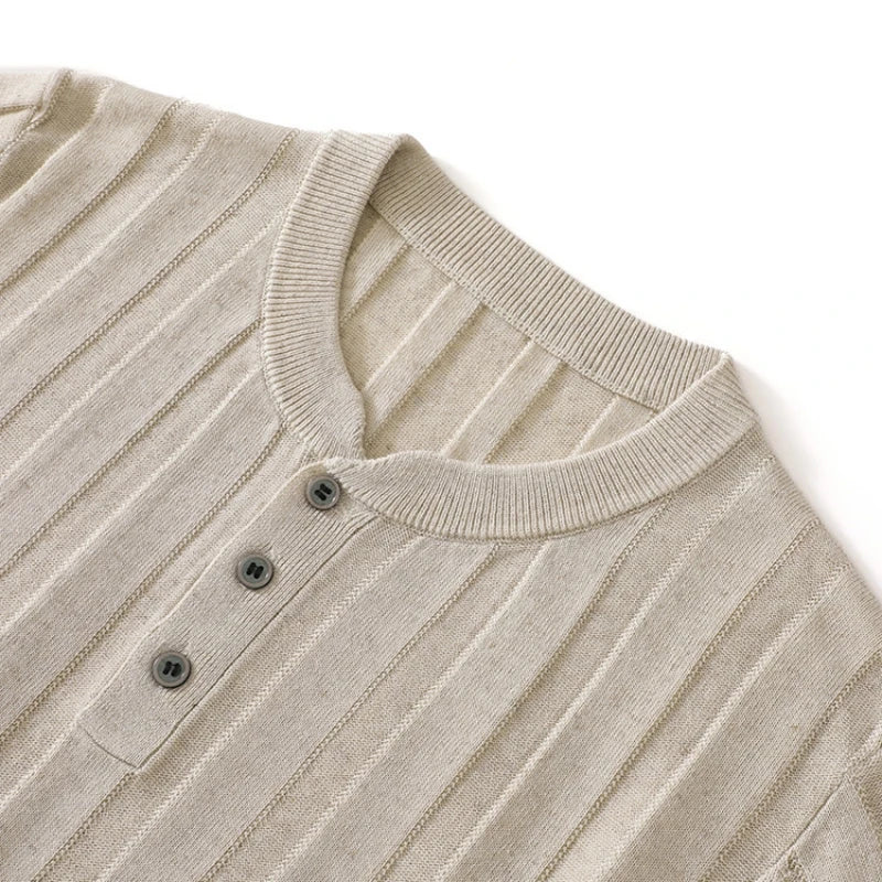 Lightweight Knit Short Sleeve Henley