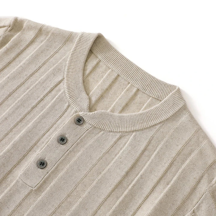 Lightweight Knit Short Sleeve Henley