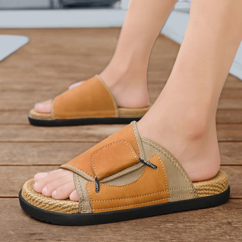Ethan Leather Slides