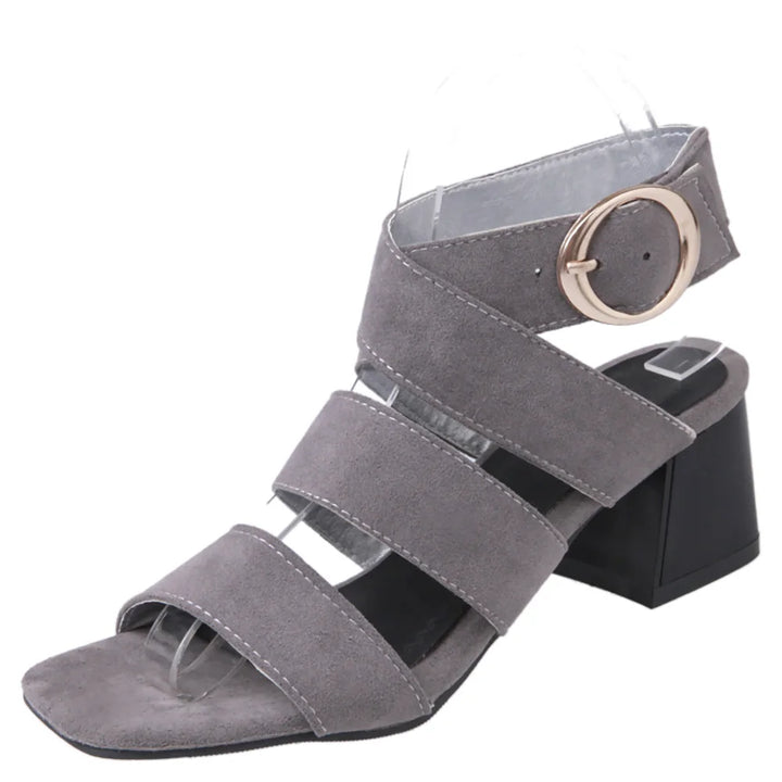 Cross-Strap Block Heel