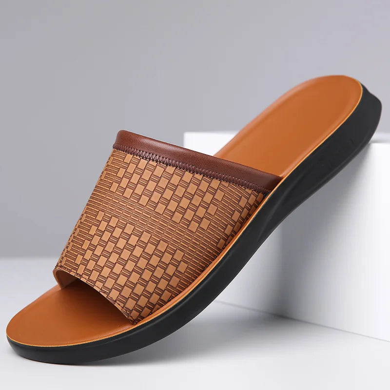 Ravenna Woven Leather Slides