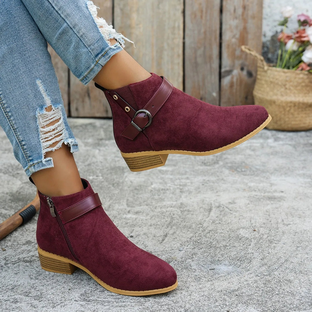 Sierra Buckle Ankle Boot