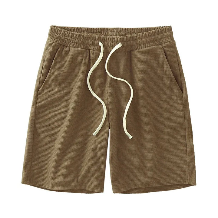 Waffle Knit Drawstring Shorts
