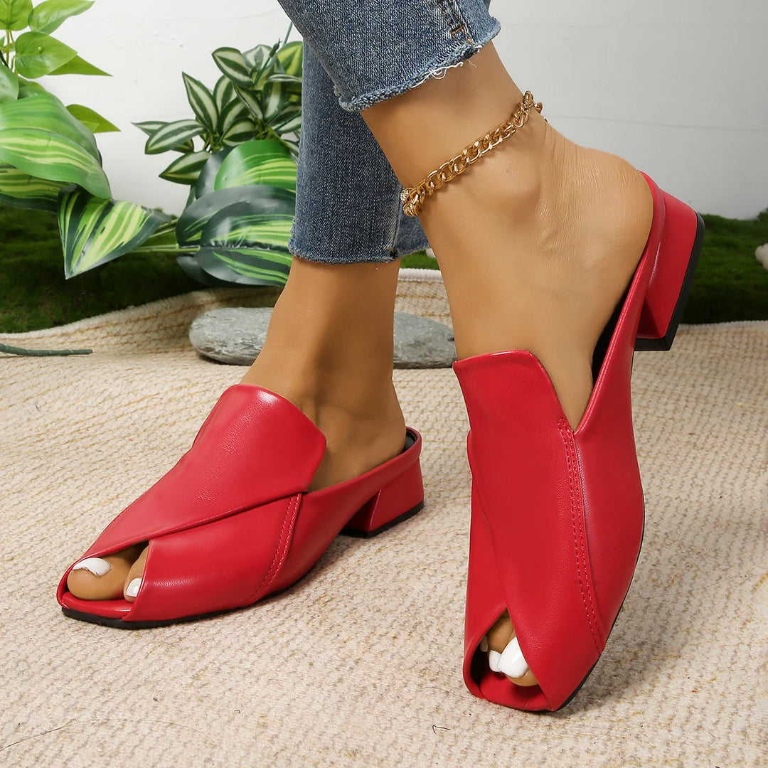 Sutton Peep-Toe Mule