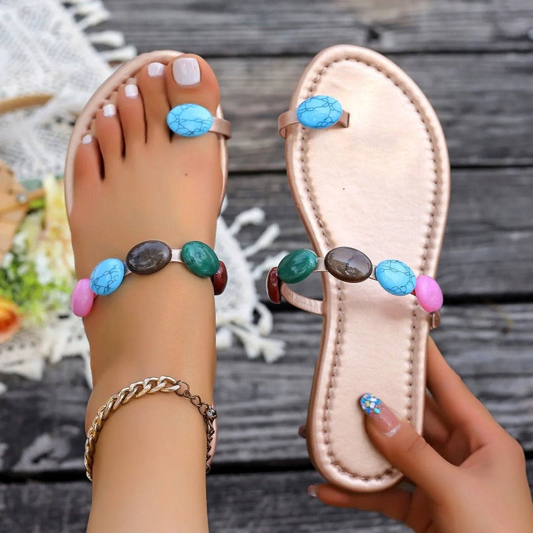 Oceana Gemstone Strap Sandals