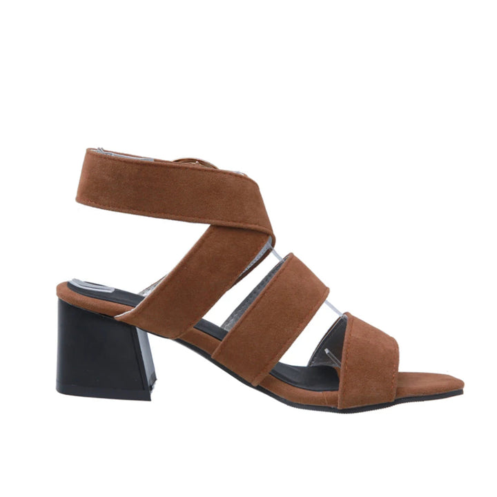 Cross-Strap Block Heel